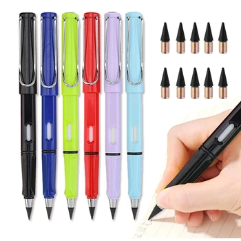12 Adet Teknoloji Sınırsız Yazma Ebedi Kalem Hiçbir Mürekkep Kalem Sihirli Kalemler Yazma Sanat Kroki Boyama Aracı Çocuk Yenilik hediye