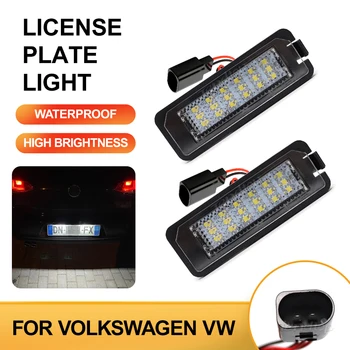 2 Adet VW MK5 GTI MK6 MK7 Golf 5 Golf 6 Golf 7 Xenon Carbus LED Ampuller Plaka Numarası Lambası Araba LED ışık Otomatik