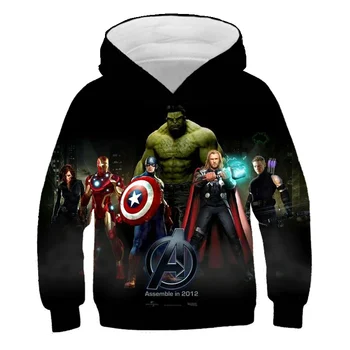 Marvel Avengers Hoodies Yeni 2022 Hulk Çocuk Giyim Süper kahraman Bebek Çocuk erkek çocuk kazağı Hoodies Tişörtü Bebek Erkek Giysileri