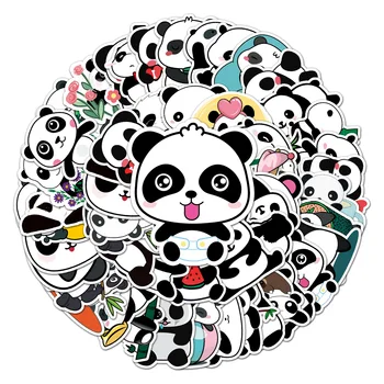 Sevimli Panda Sabit Sticker Karikatür Komik DIY Hayvan Etiketler Çıkartmaları Dekorasyon Dizüstü Su Şişeleri Bagaj Cep Telefonu