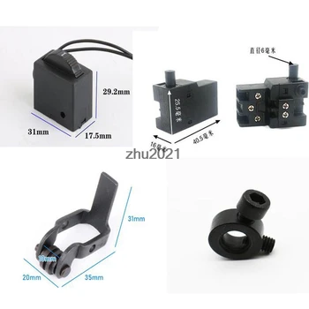 Siyah Metal Jig Testere Yapboz Parçaları/Anahtar/ Kılavuz / Hız Kontrolü Makita 4304 için 1 adet