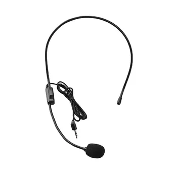 Taşınabilir Kafa Monte Kulaklık Mikrofon Kablolu 3.5 mm Fiş Mic Alışveriş Merkezi Öğretmen Tur Rehberi Amplifikatör Telefon Buğday Arı Kulak
