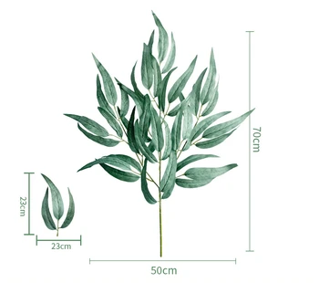 Yapay Bitki İpek Okaliptüs Phoenix Yaprakları Ev Oturma Odası Simülasyon Yeşil Bitkiler Dekorasyon Sahte Yaprak Dalları Dekor